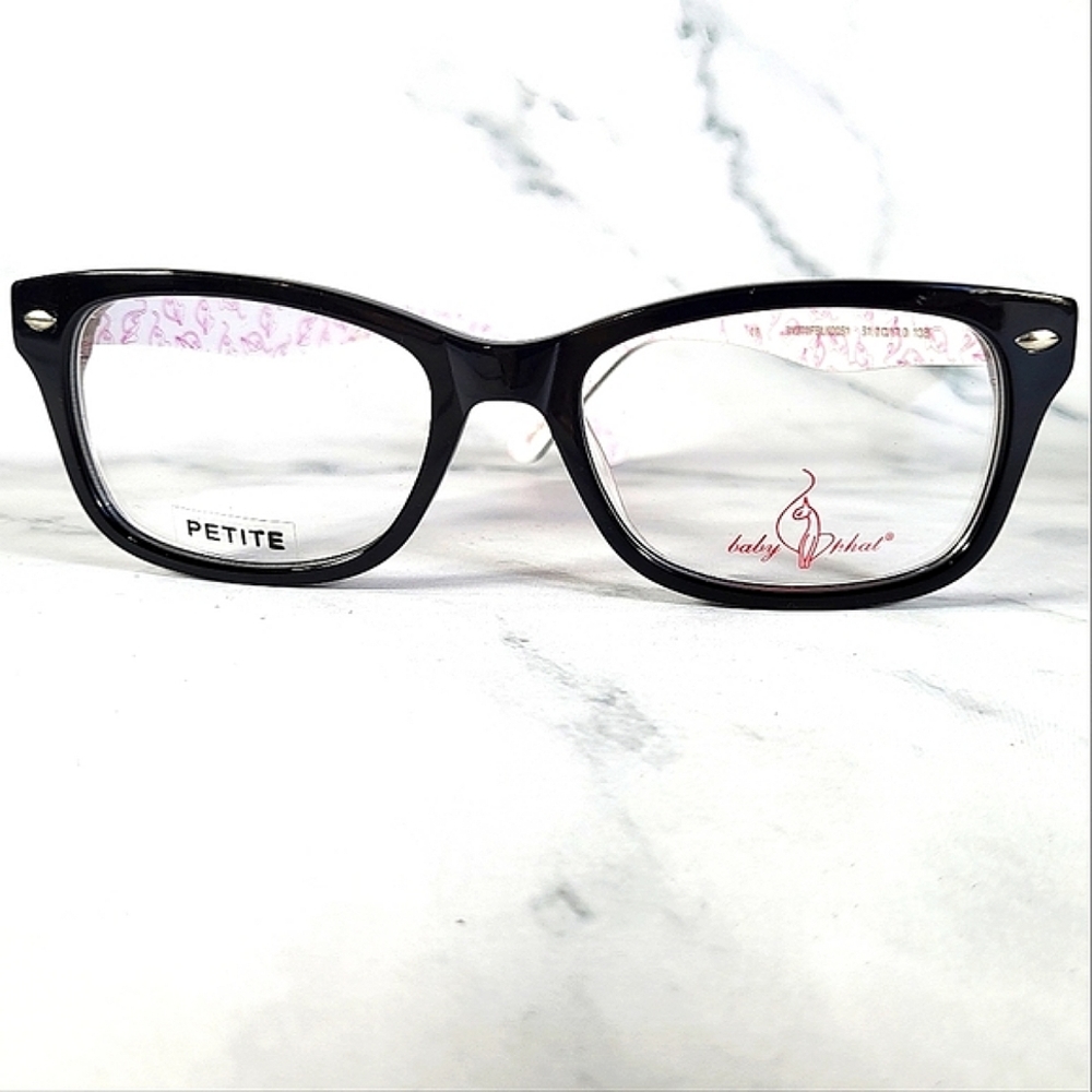 NEW Baby Phat Eyeglass Frame, Rx'able, petite, black, trendy, glasses 51-17-135